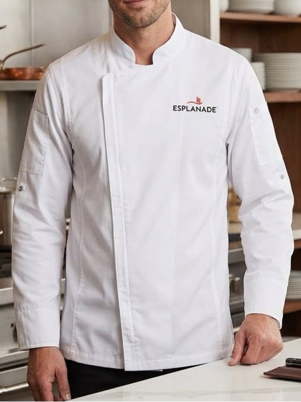 Chef Works Men’s Hartford Chef Coat or Costume NEW
